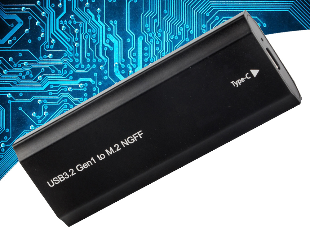 Dėklas diskui m.2 sata ngff usb 3.1 su usb-c jungtimi