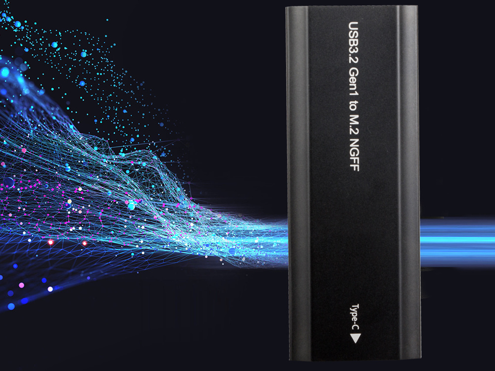 Dėklas diskui m.2 sata ngff usb 3.1 su usb-c jungtimi