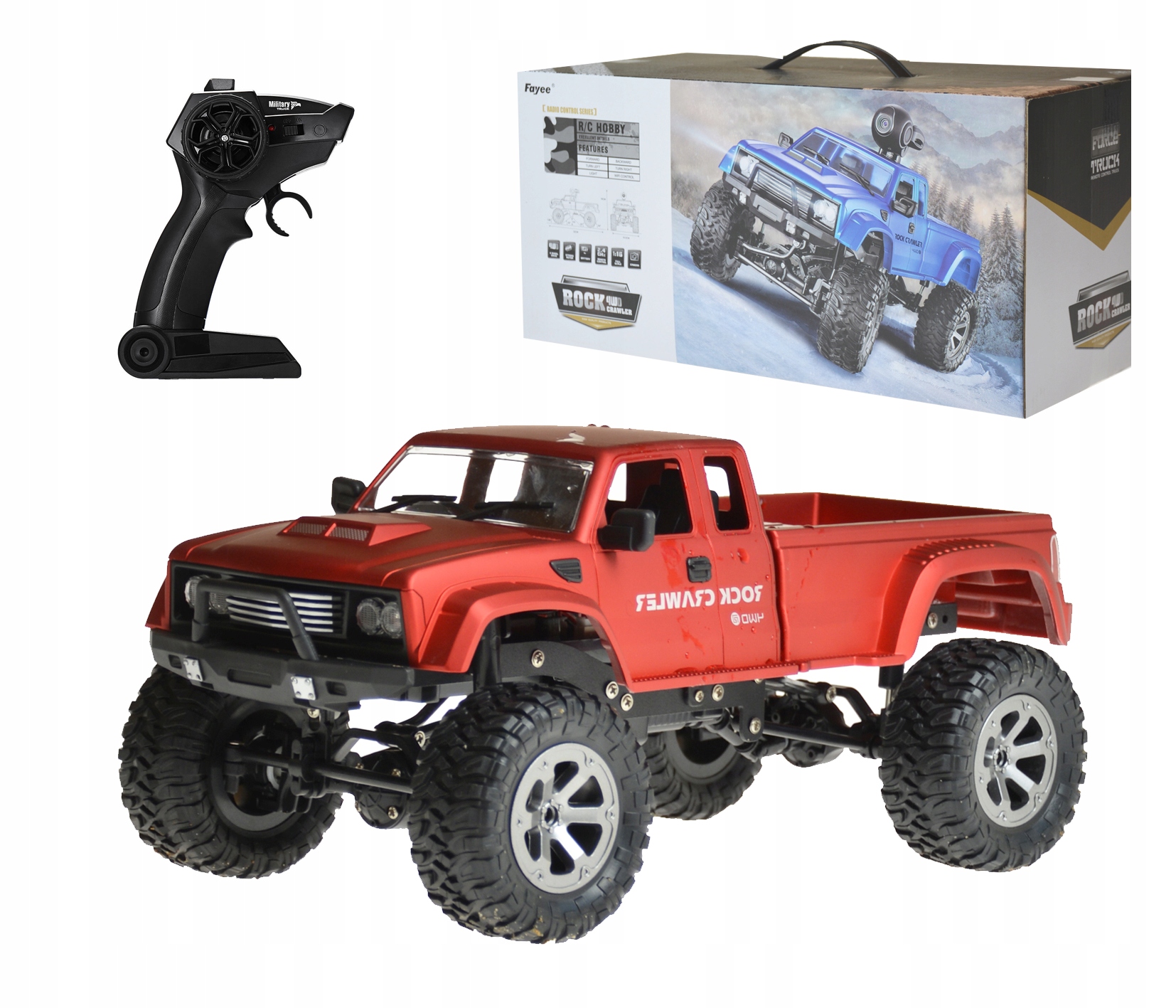 Nuotoliu valdomas visureigis pc pickup 4x4 off-road car crossing