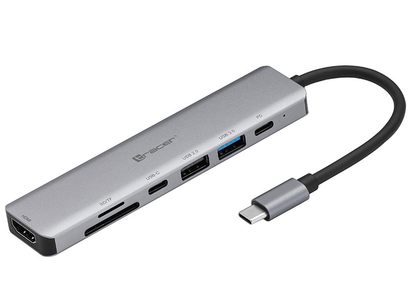 Adapteris Tracer TRAPOD46997, HDMI/USB-C/micro SD/PD