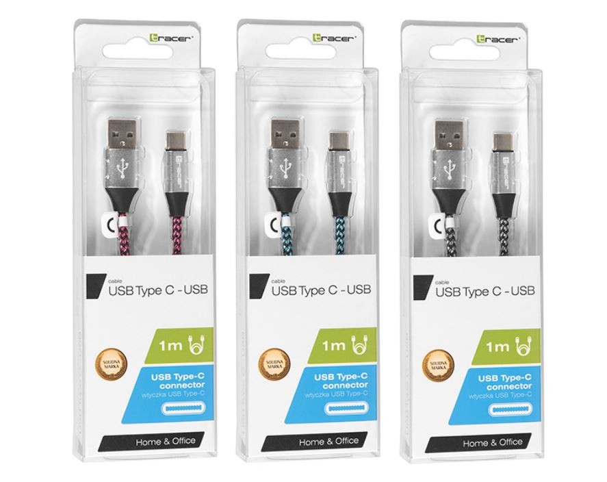 Audio laidas kabelis tracer trakbk46265, usb 2.0 - type-c, 1m