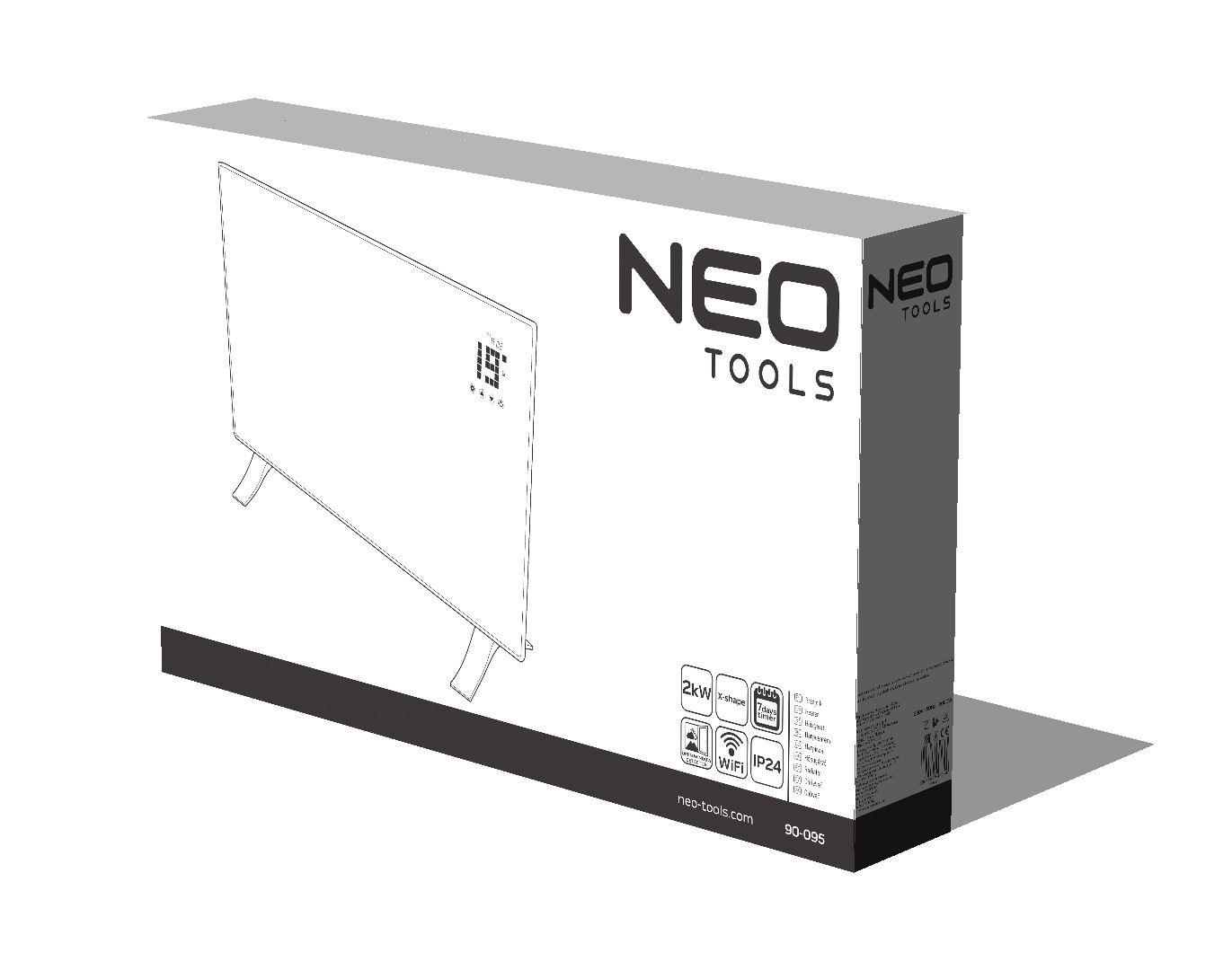 Elektrinis konvektorinis šildytuvas NEO TOOLS WIFI 90-095, 2000W