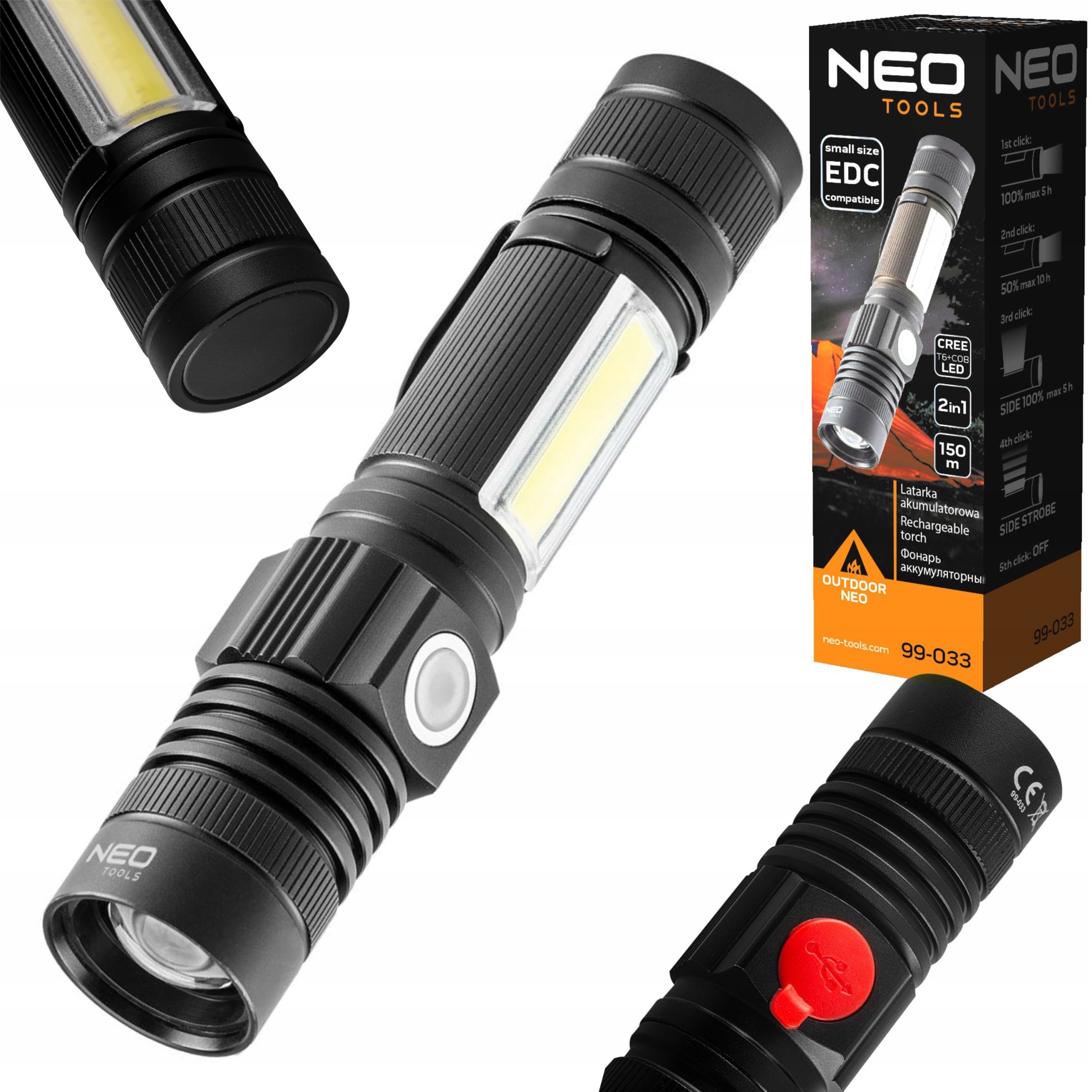 Akumuliatorinis LED žibintuvėlis NEO 99-033