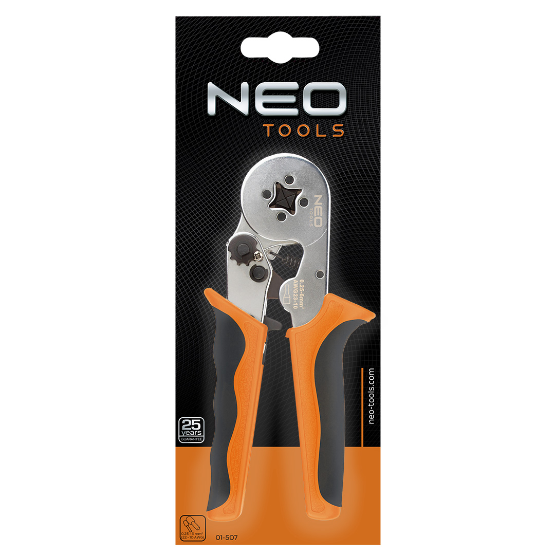 Neo zaciskarka końcówek tulejkowych średnica tulejek 0,25 - 6mm (01-507)