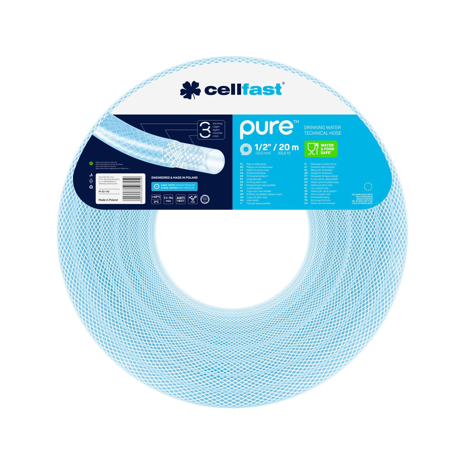Sodo žarna pure 12,0 × 2,7 mm, 20 m