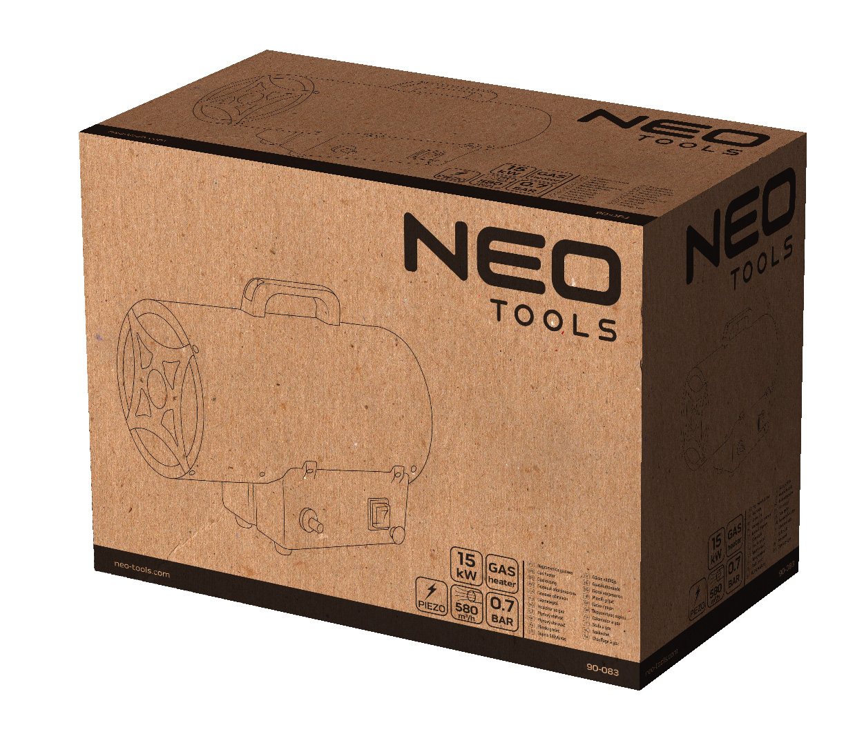 Dujinis šildytuvas NEO TOOLS 15KW 90-083