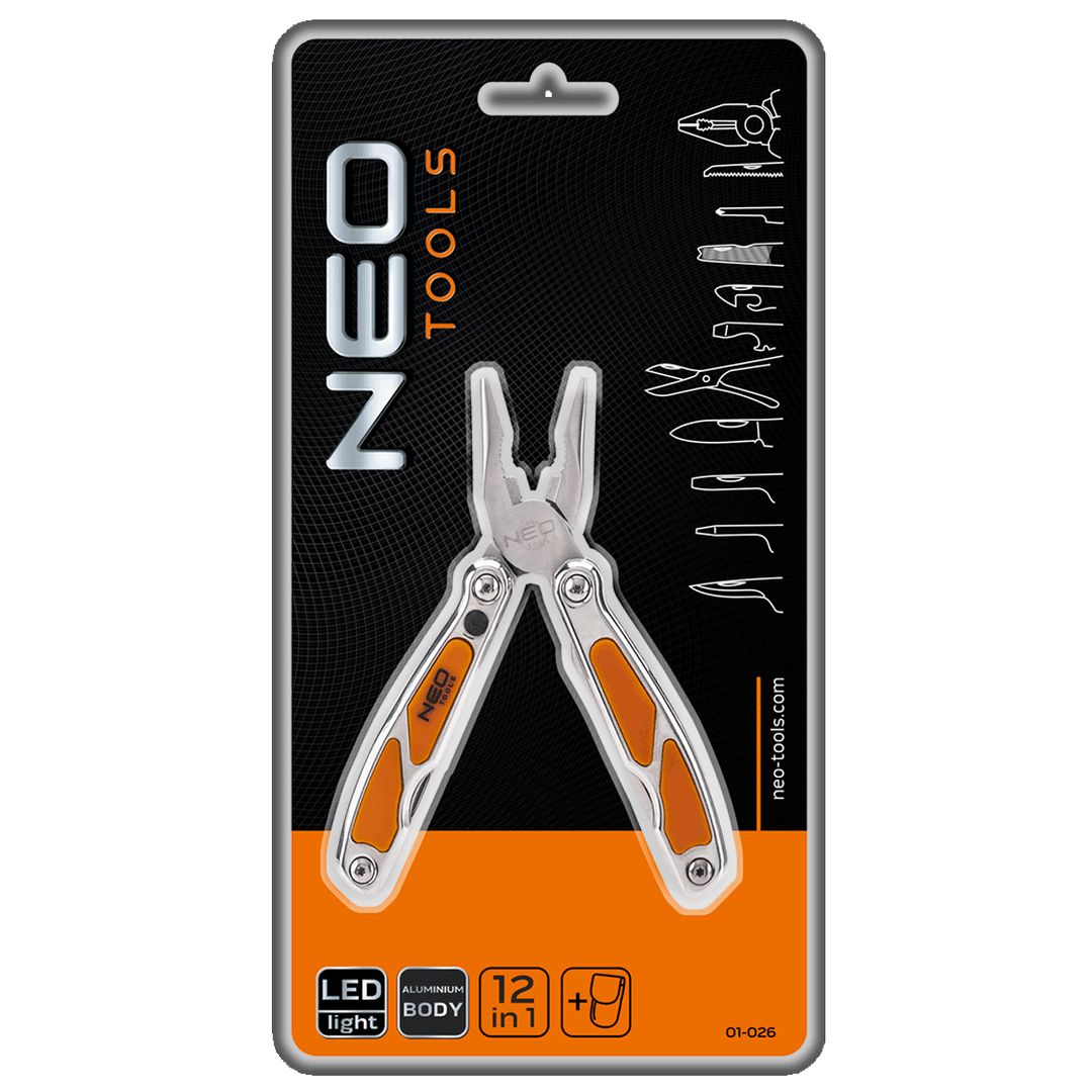 Neo tools daugiafunkciniai įrankiai, nerezová ocel, 20 mm, 9 mm, nailoninis dėklas