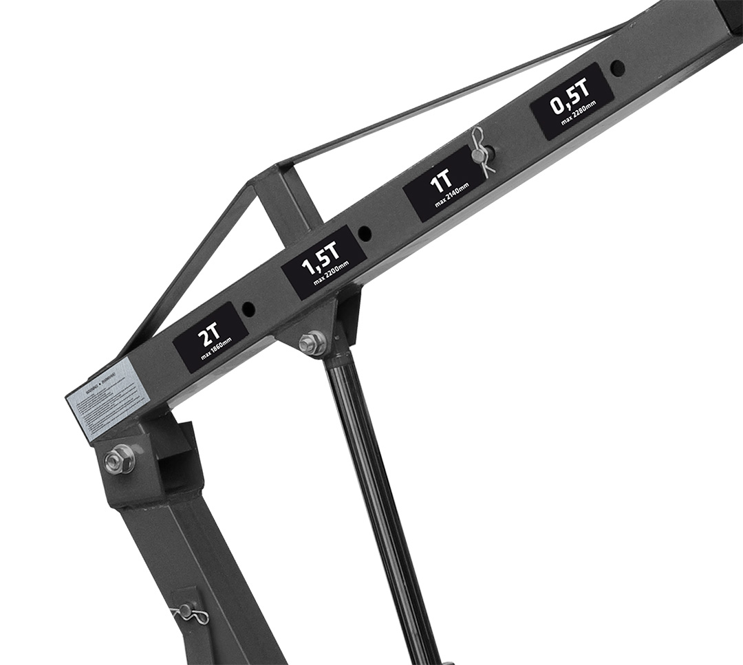 Kėlimo įrankis ant ratų 2t, kėlimo aukštis 25-2382mm