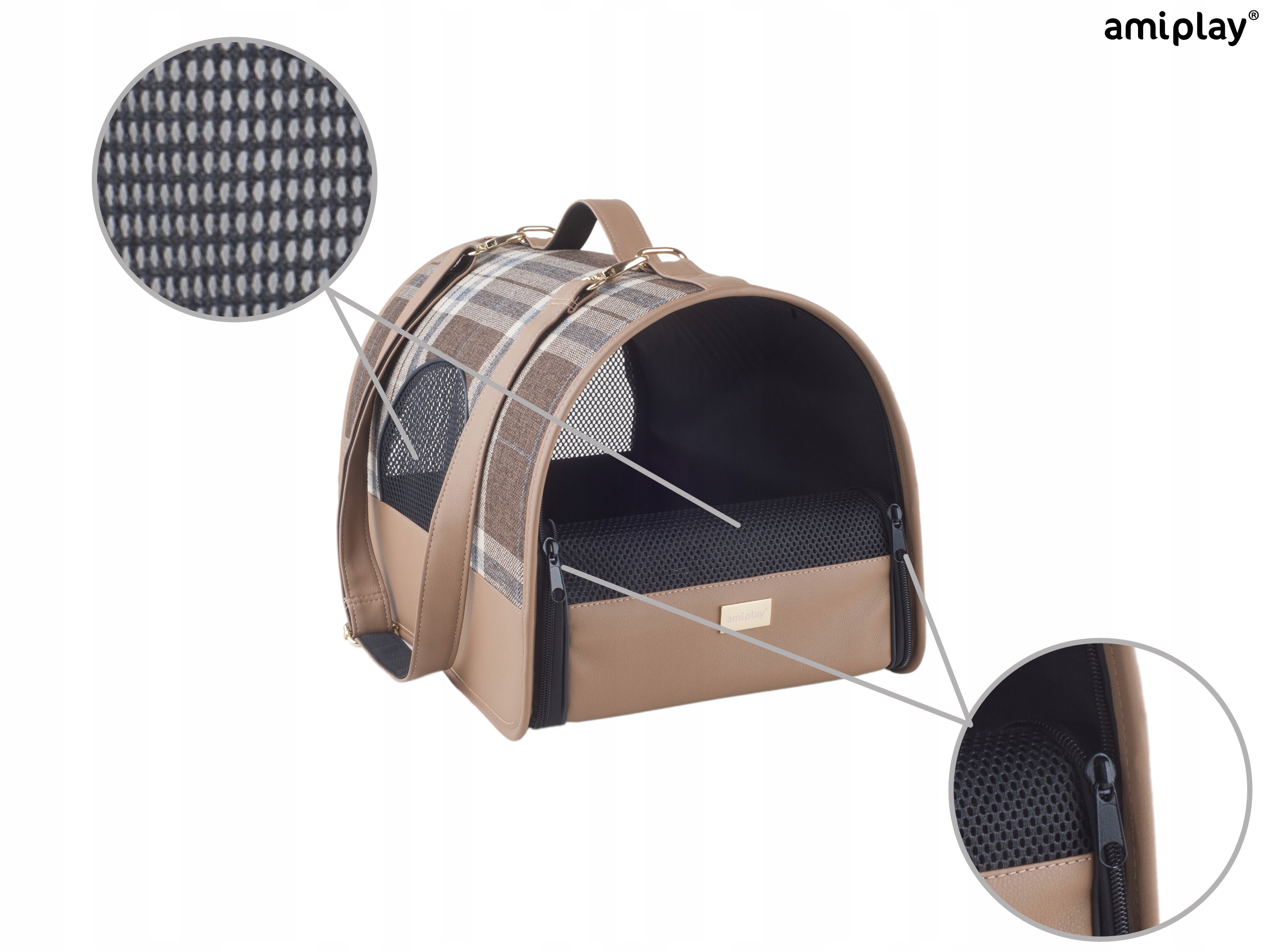 Amiplay transportavimo krepšys Kent, M​, Beige