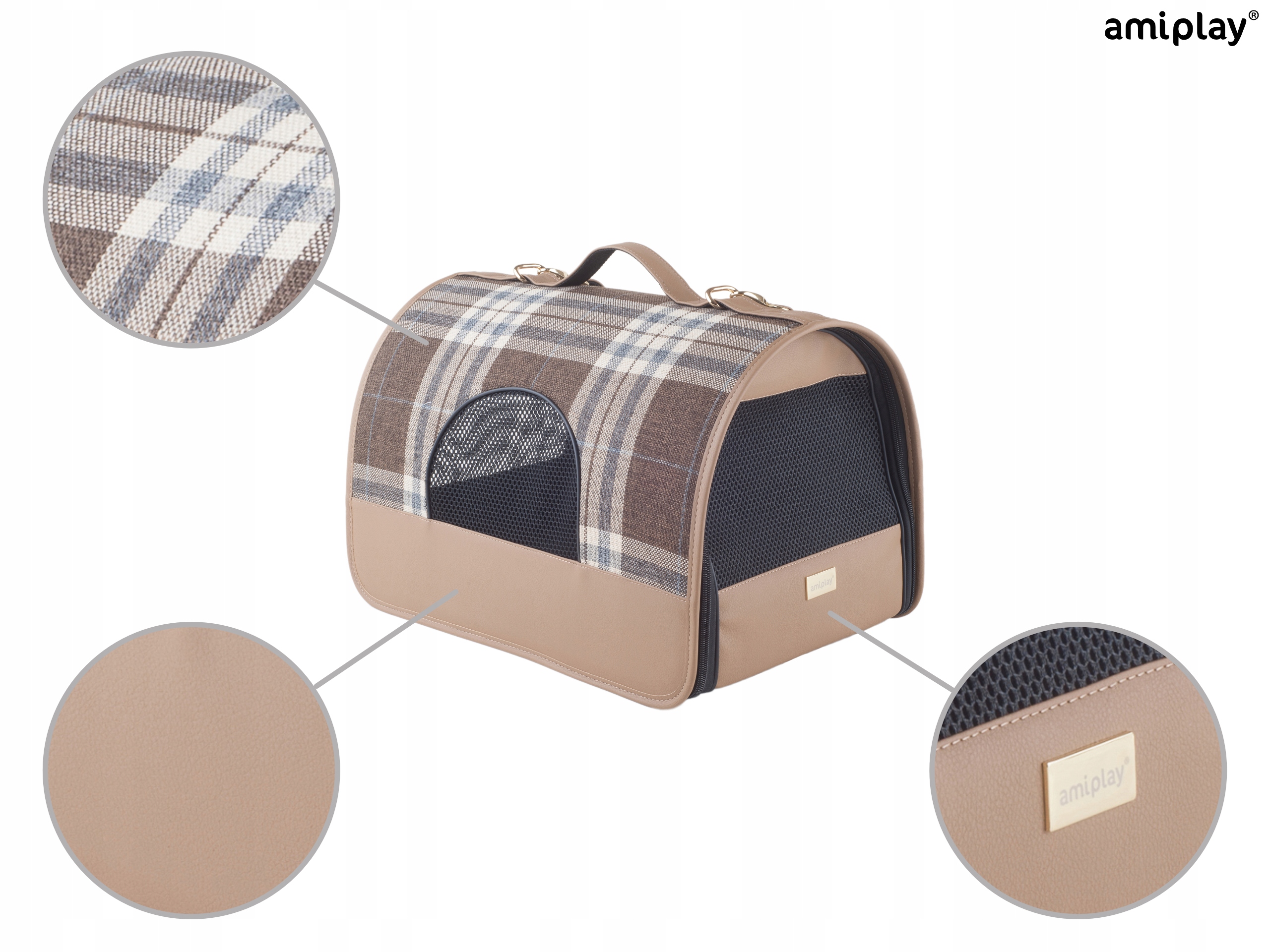 Amiplay transportavimo krepšys Kent, M​, Beige