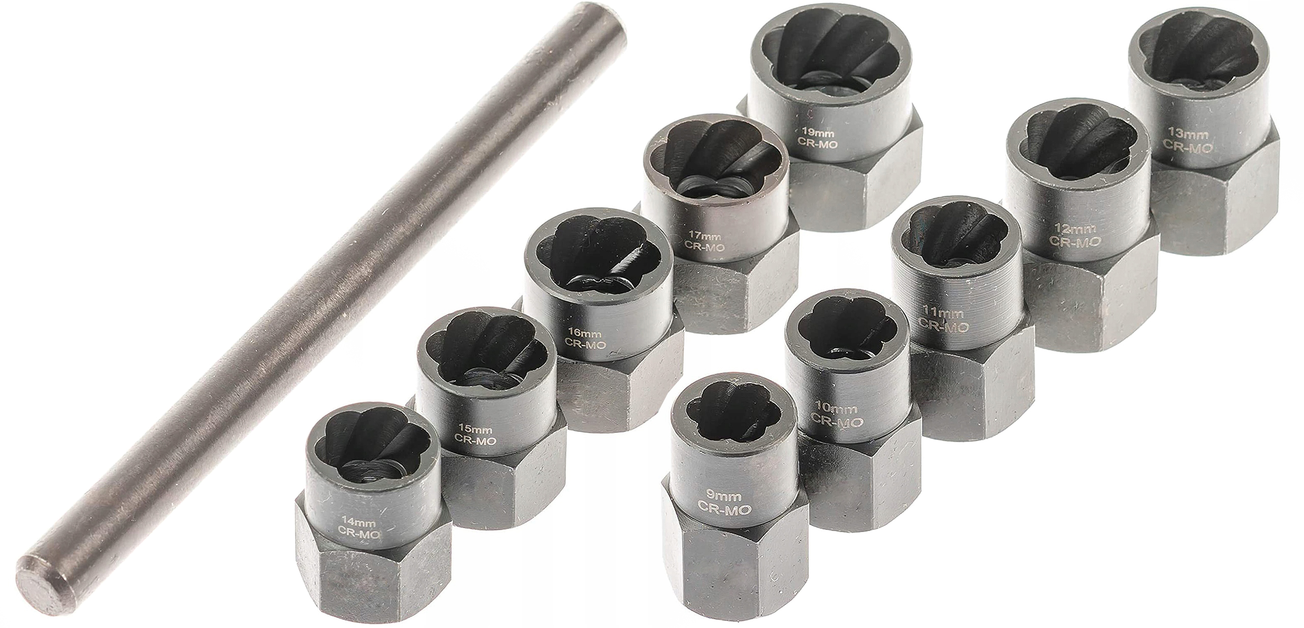 Smūginių galvučių rinkinys 9-19 mm