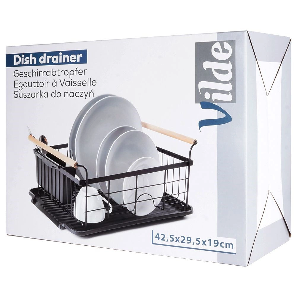 Indų džiovyklė vilde 42,5x29,5x19 cm juoda