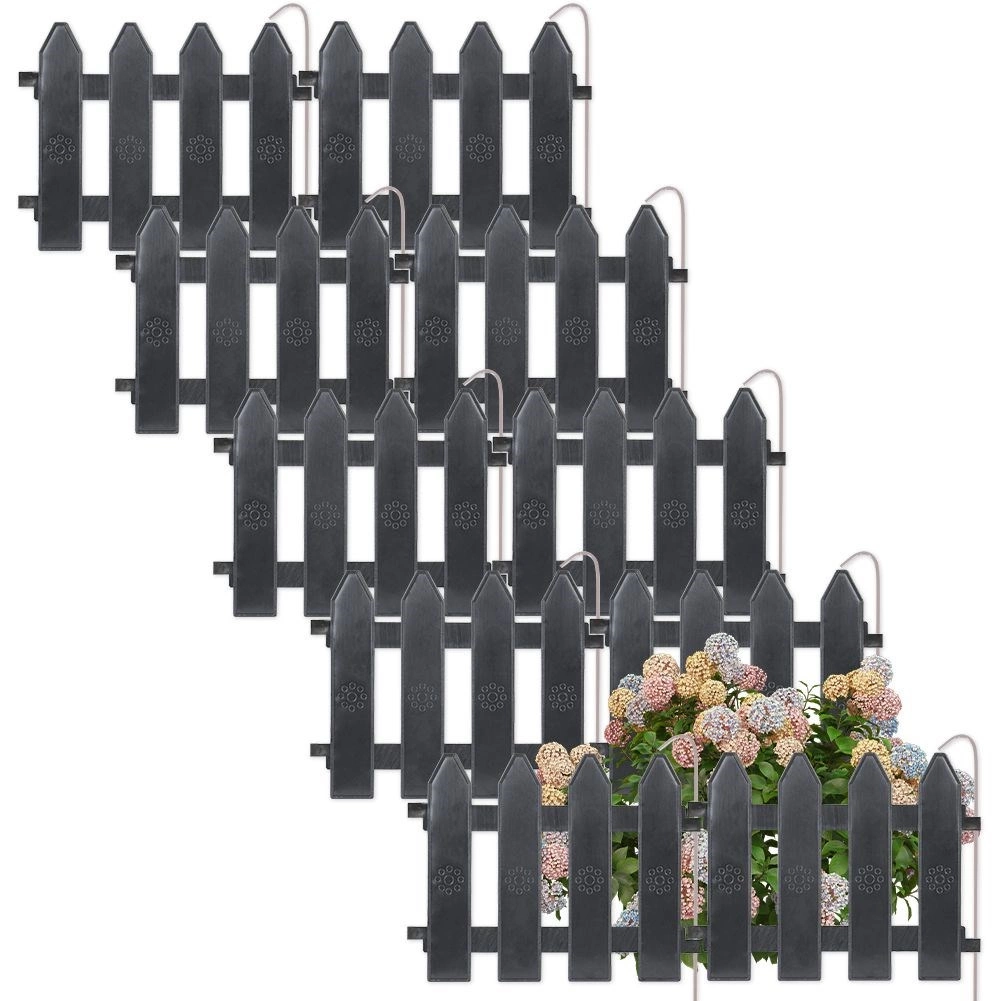 Dekoratyvinė sodo tvorelė vilde 200 cm, pilka