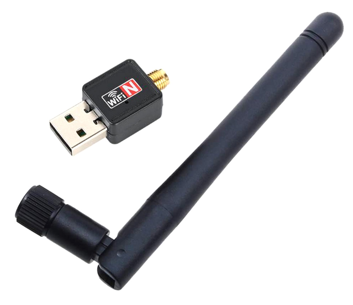 Wi-fi tinklo plokštė usb su 2,4 ghz adapteriu ir antena