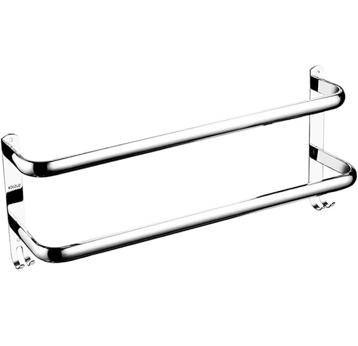 Aliumininis sieninis rankšluosčių laikiklis 60 cm chromuotas