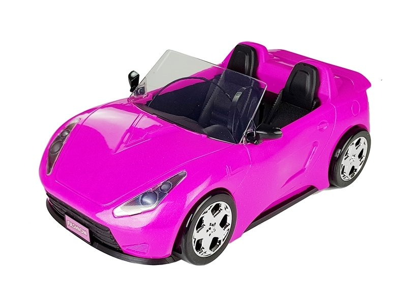 Lėlės automobilis kabrioletas 34 cm rožinis