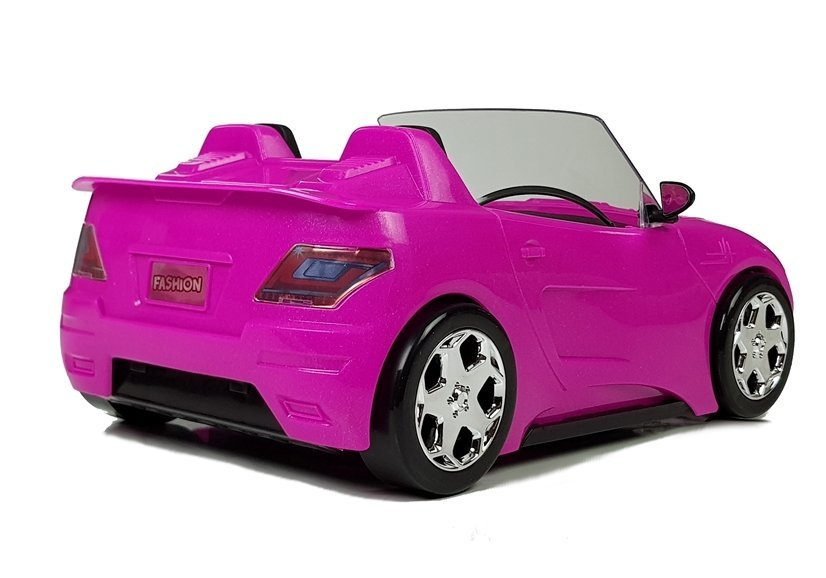 Lėlės automobilis kabrioletas 34 cm rožinis