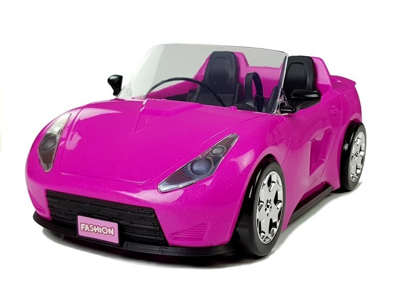 Lėlės automobilis kabrioletas 34 cm rožinis