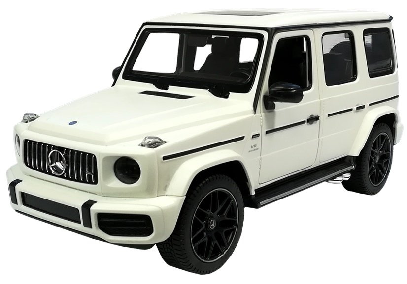 Radijo bangomis valdoma mašinėlė Mercedes G63, balta