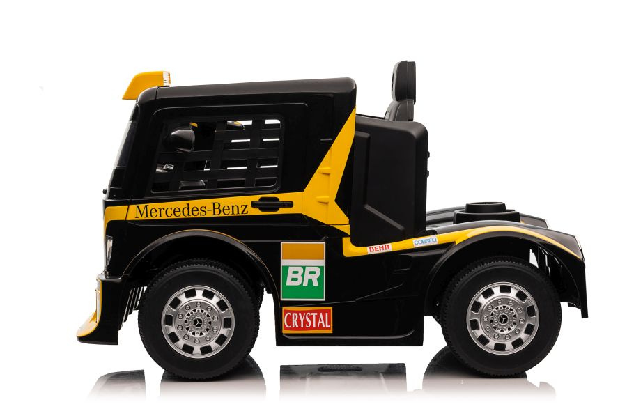 Vienvietis elektromobilis vaikams mercedes-benz axor xmx622, geltonas