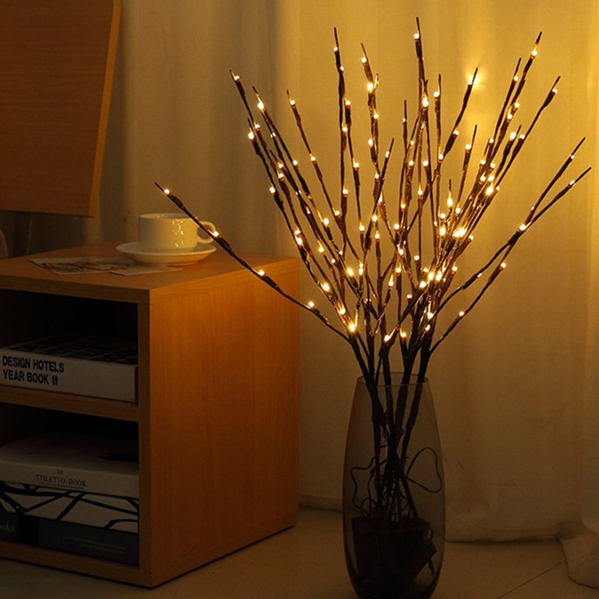 Dekoratyvinės šakos su 20 led lemputėmis, 70 cm