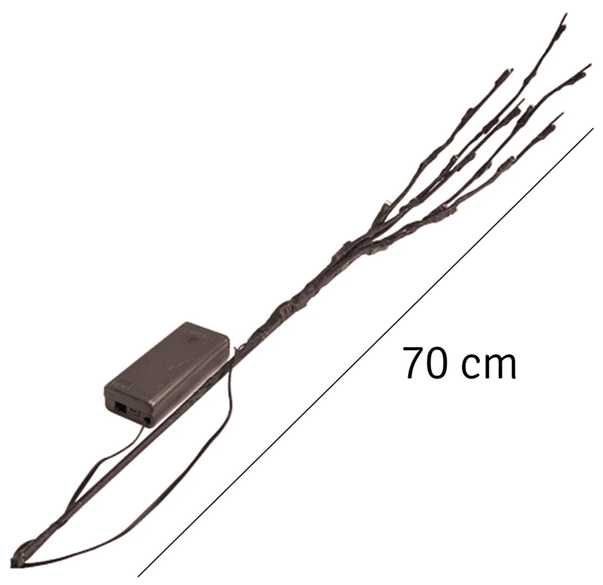 Dekoratyvinės šakos su 20 led lemputėmis, 70 cm 2