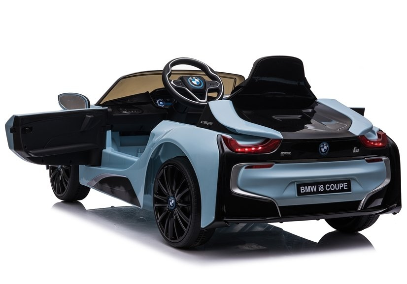 Vienvietis vaikiškas elektromobilis bmw i8 je1001, mėlynas