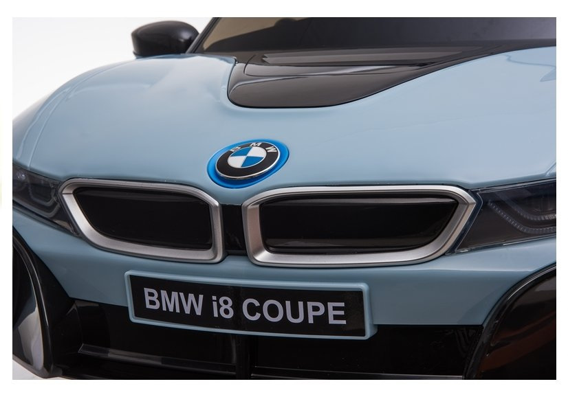 Vienvietis vaikiškas elektromobilis bmw i8 je1001, mėlynas