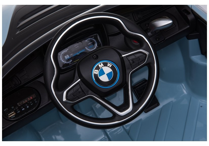 Vienvietis vaikiškas elektromobilis bmw i8 je1001, mėlynas
