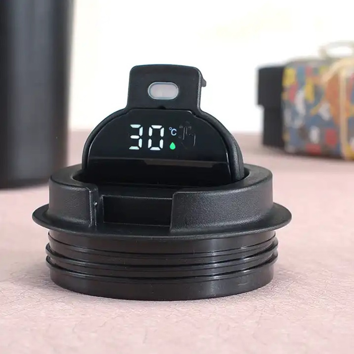 Termo puodelis su lcd ekranu, juodas, 510 ml