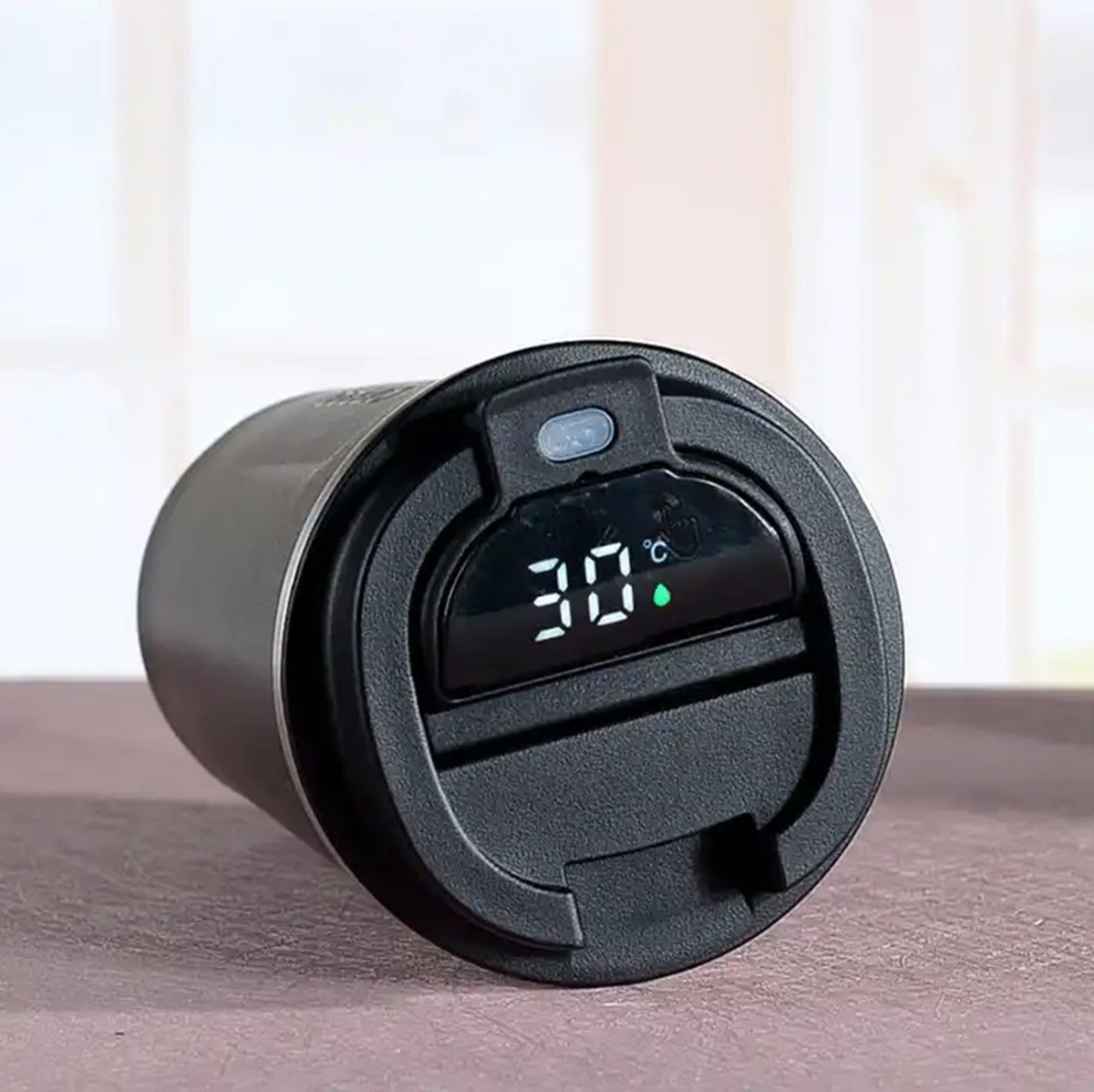 Termo puodelis su lcd ekranu, juodas, 510 ml