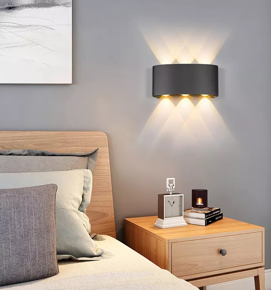 Lempa led 6w juodas