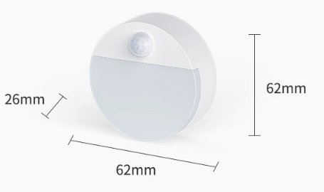 Led lempa su judesio ir sutemos jutikliu, 0,5 w, balta