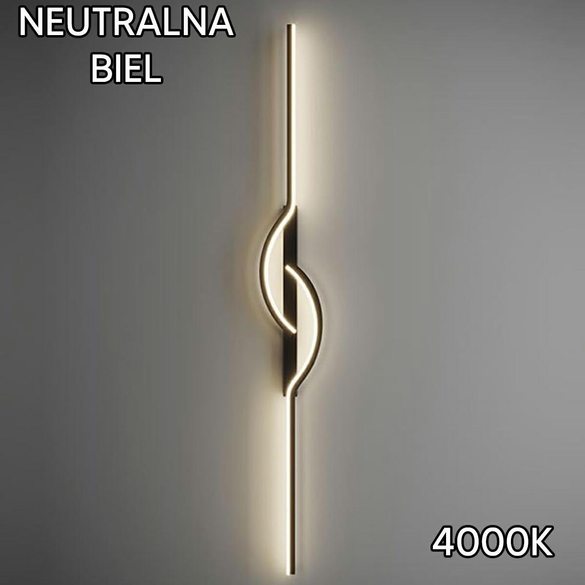 Sieninė led lempa, 60 cm, 4000k neutraliai balta