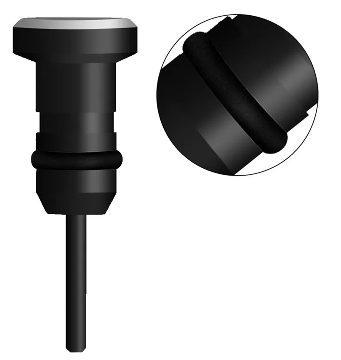 Usb-c ir aux jungčių apsaugos rinkinys, da23, 2 vnt., juodos spalvos 2