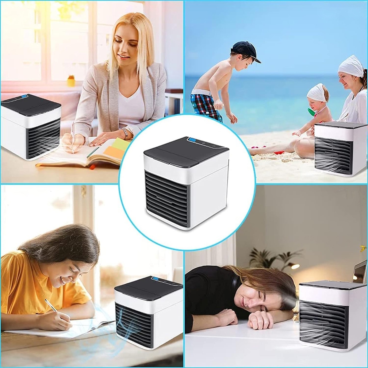 Nešiojamas usb klimato įrenginys da182 su led apšvietimu