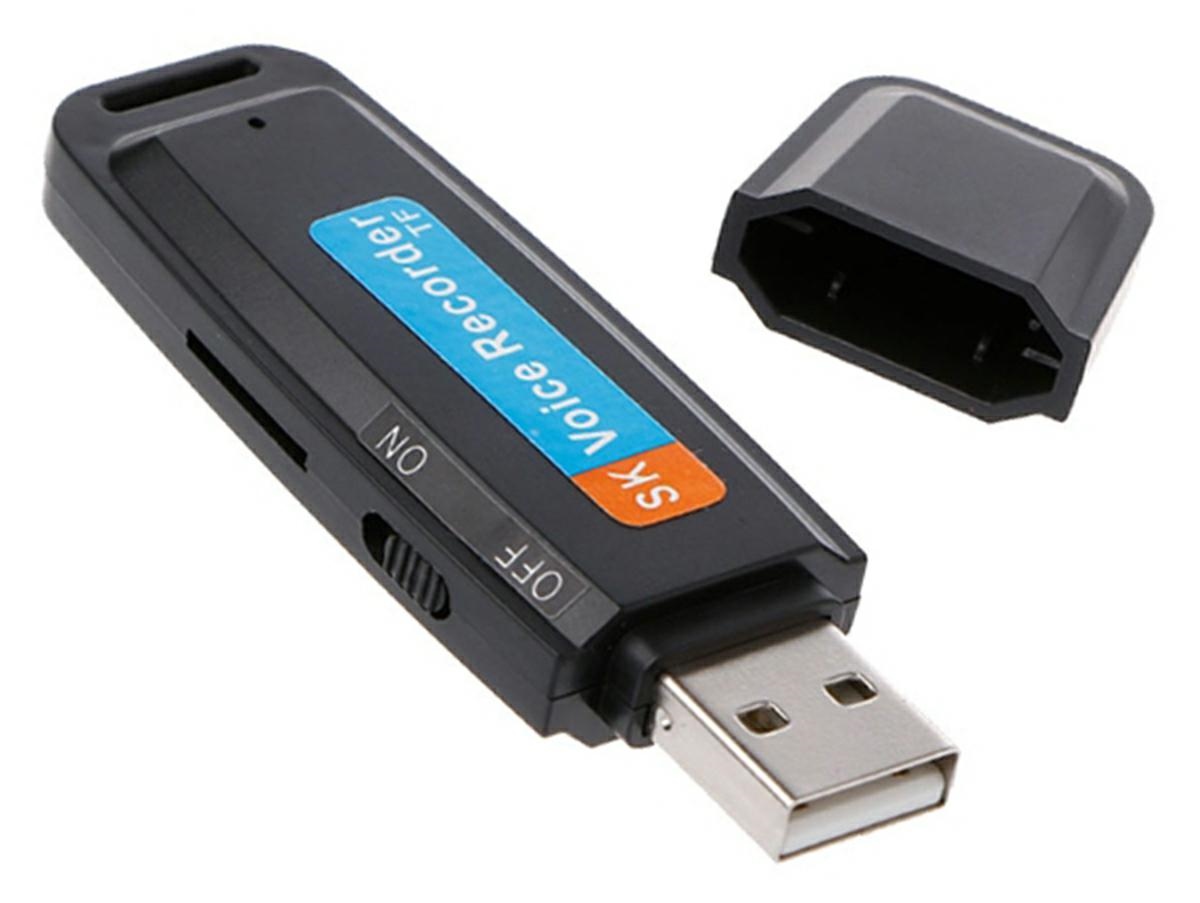Diktofonas usb su atminties kortelės skaitytuvu