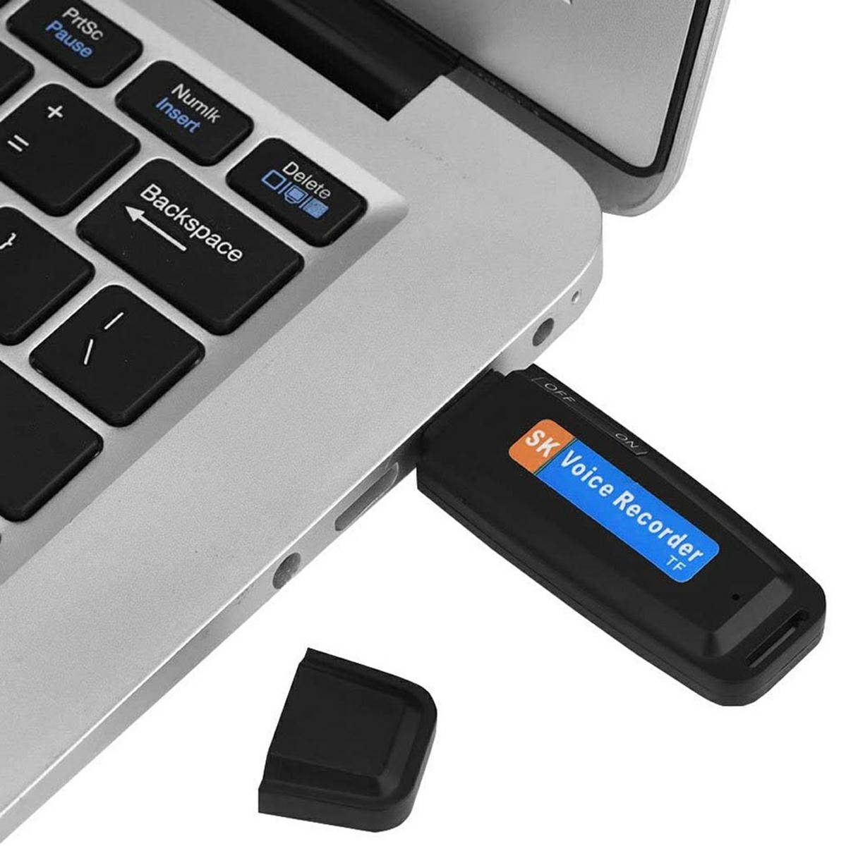 Diktofonas usb su atminties kortelės skaitytuvu