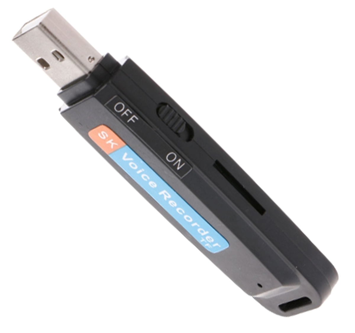Diktofonas usb su atminties kortelės skaitytuvu