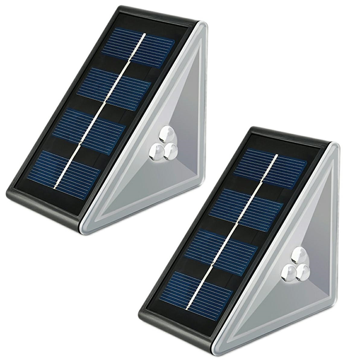 Saulės energija varoma led laiptų lempa zd148a, 2 vnt.