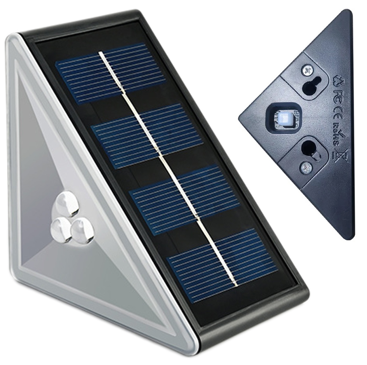 Saulės energija varoma led laiptų lempa zd148a, 2 vnt. 1