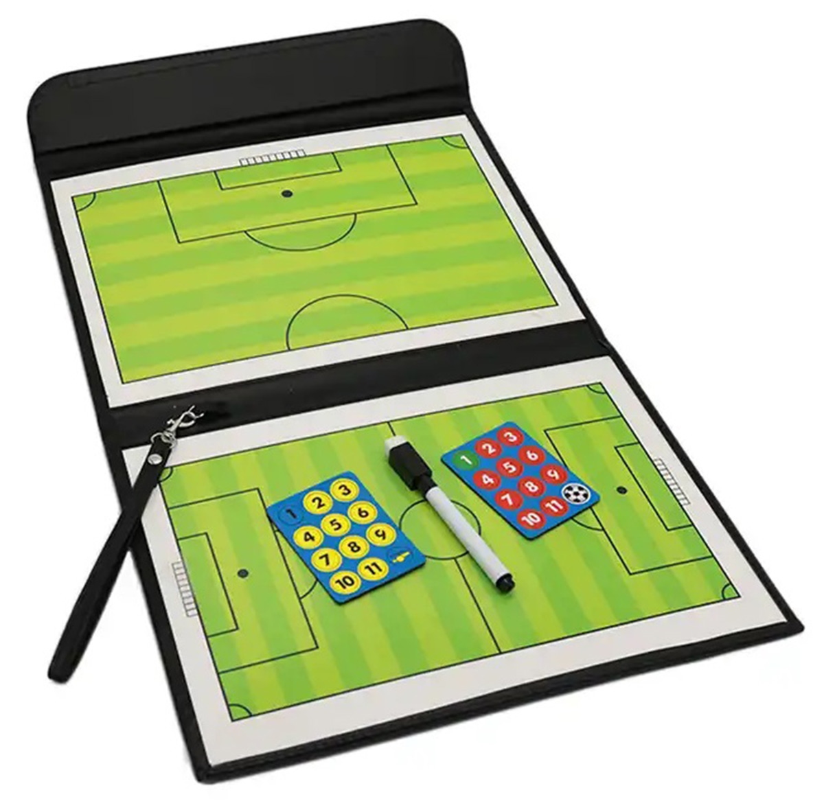 Futbolo taktinė lenta su magnetais ir žymekliu