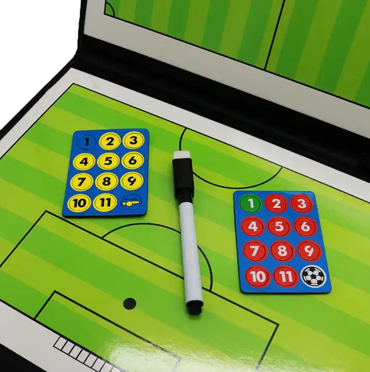 Futbolo taktinė lenta su magnetais ir žymekliu