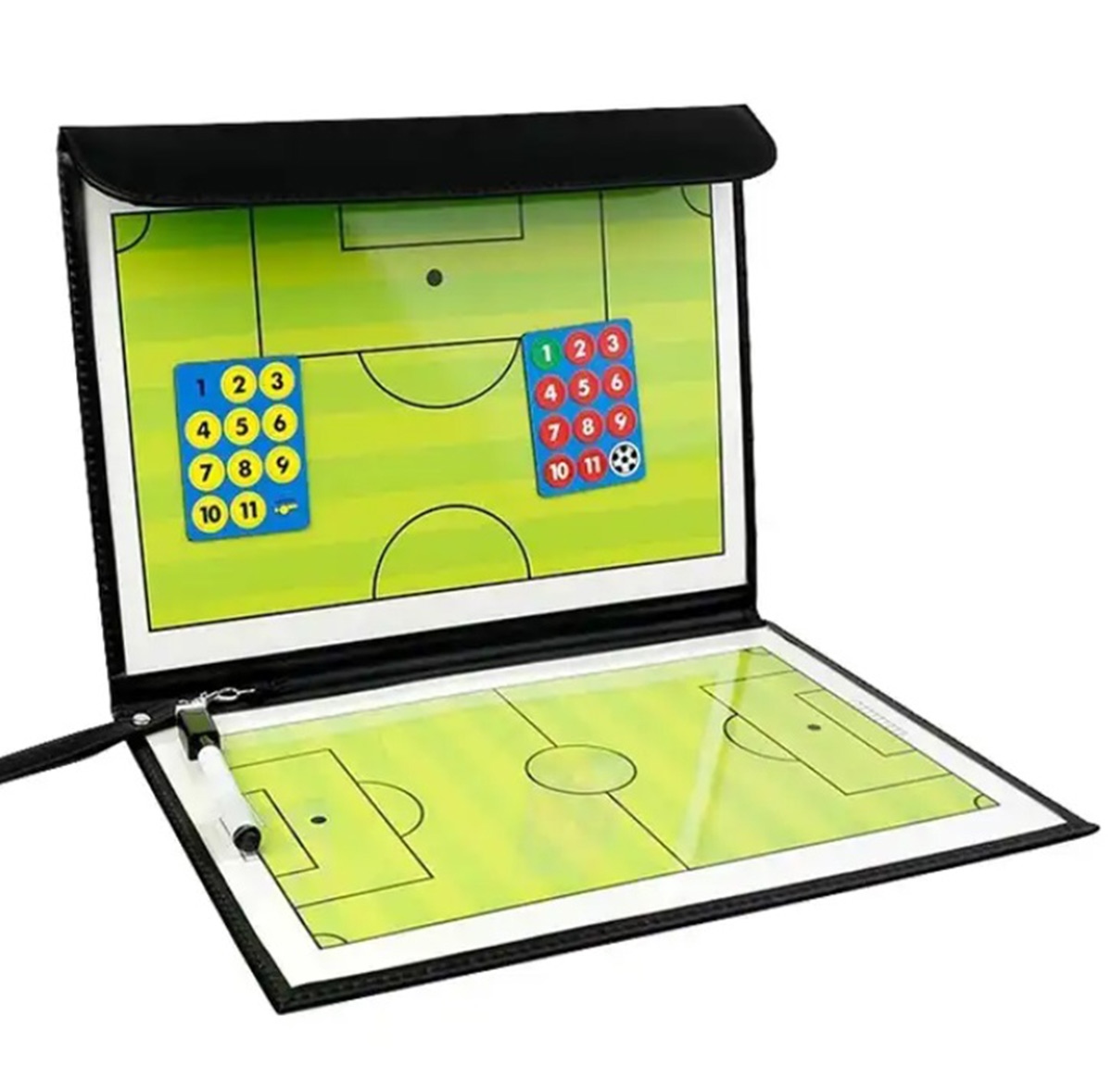 Futbolo taktinė lenta su magnetais ir žymekliu