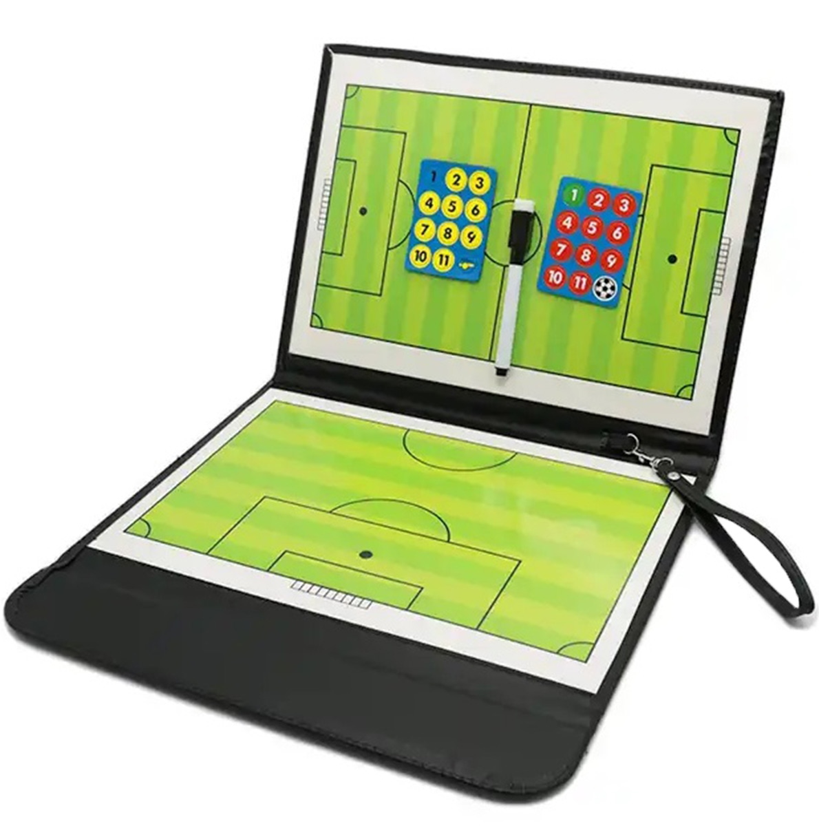 Futbolo taktinė lenta su magnetais ir žymekliu