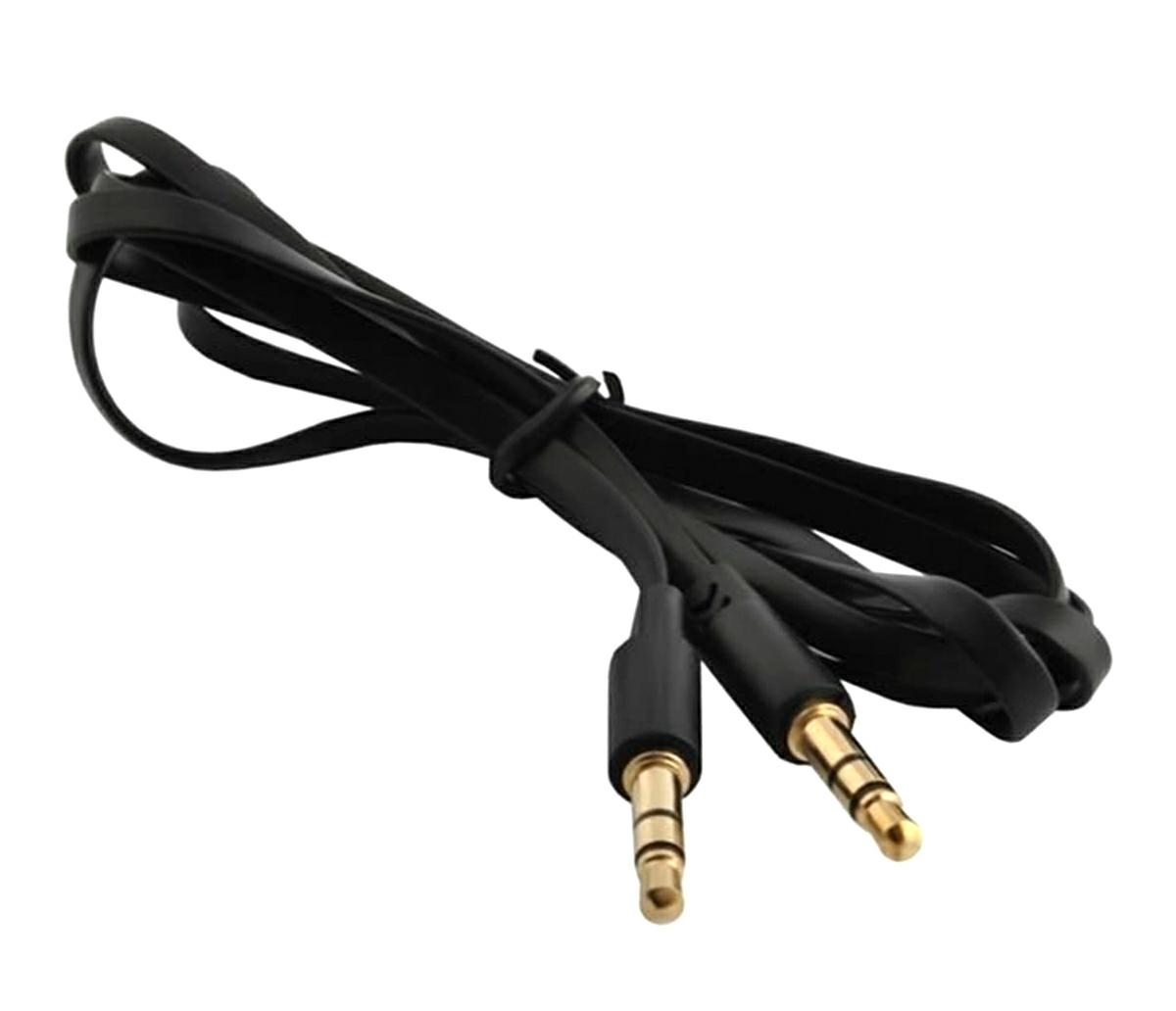 Garso kabelis minijack 3,5 mm, 1 m, juodas