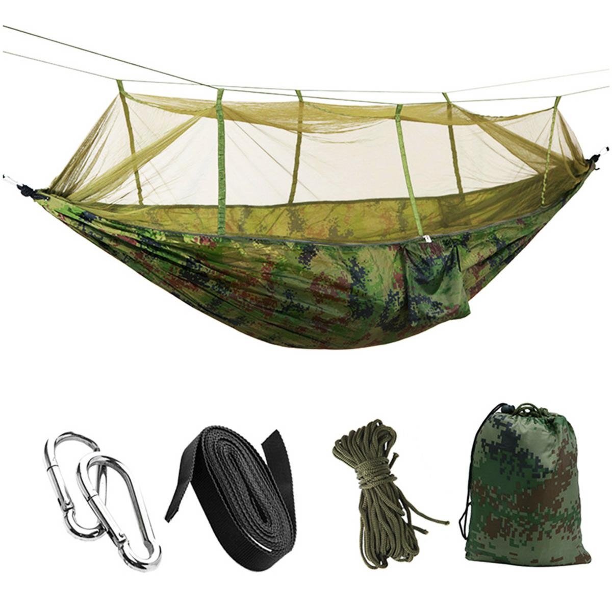 Turistinis hamakas su tinkleliu nuo vabzdžių ag233f, 260x140 cm