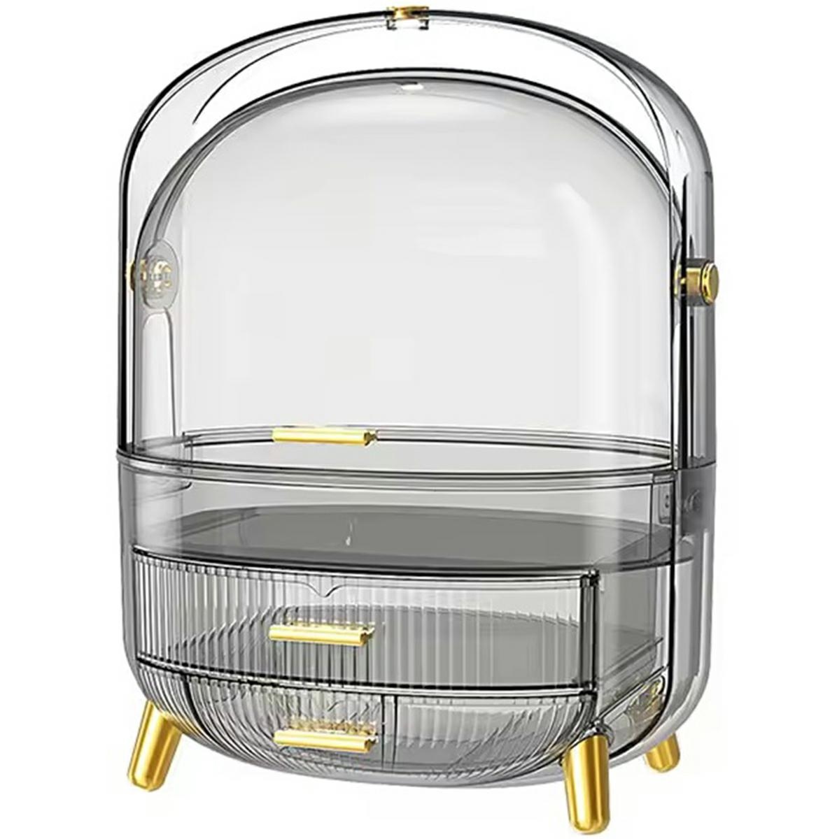 Kosmetikos dėklas su led apšvietimu, 37x28x18,5 cm