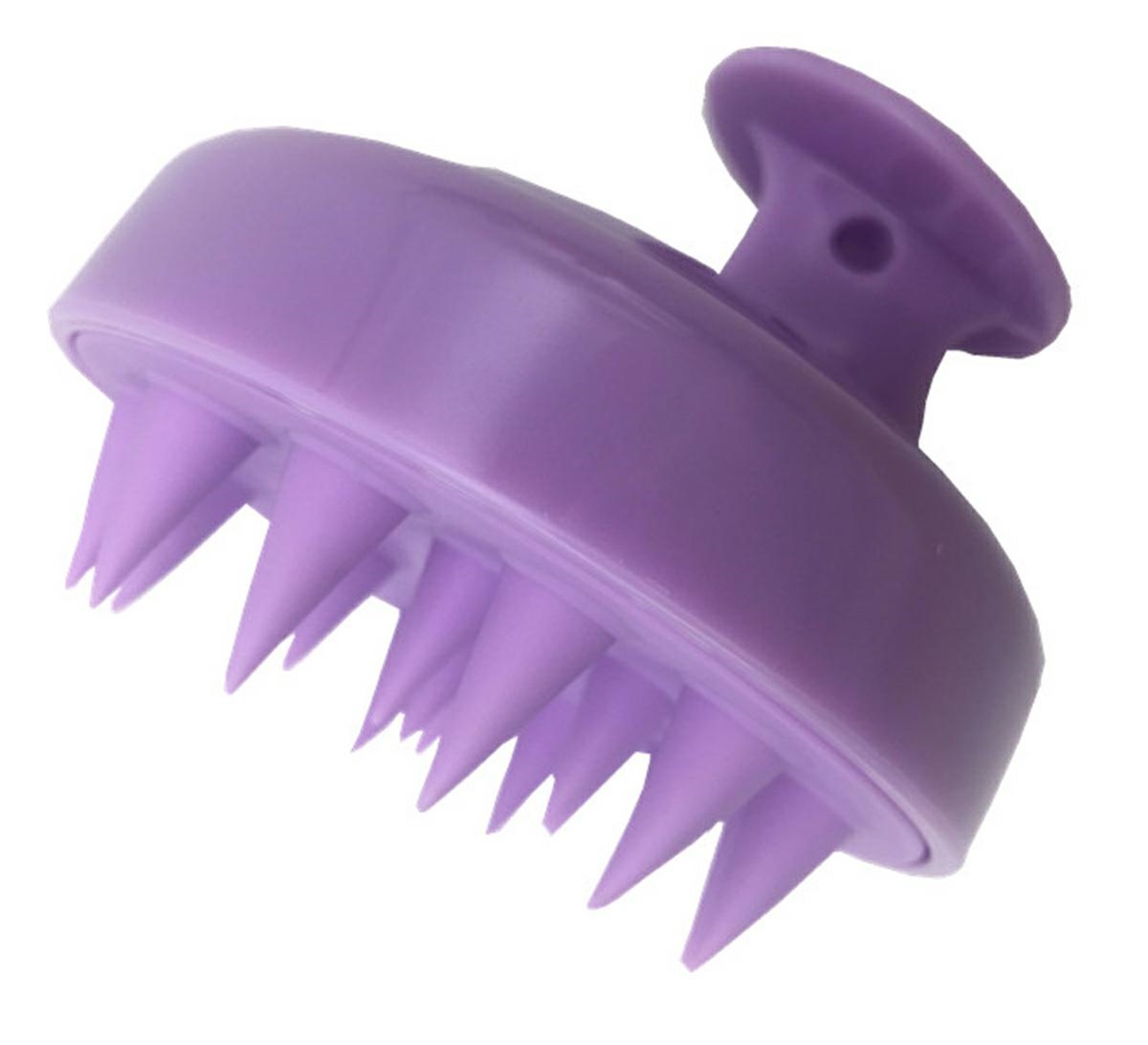Silikoninis galvos masažuoklis ag647g, 8x6,5 cm, violetinis