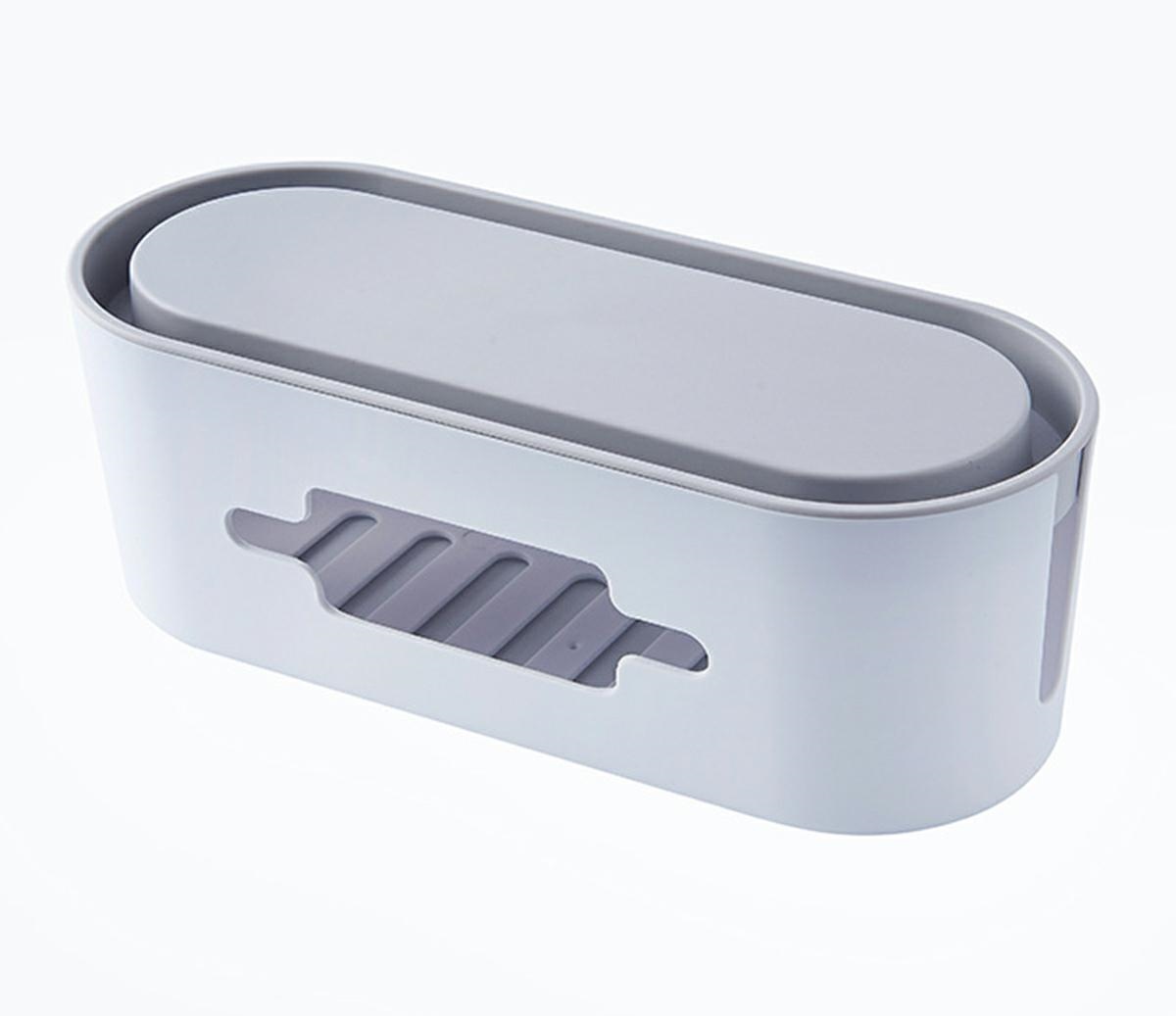 Kabelių dėžė ag381f, 32x13,5x11,5 cm, pilka